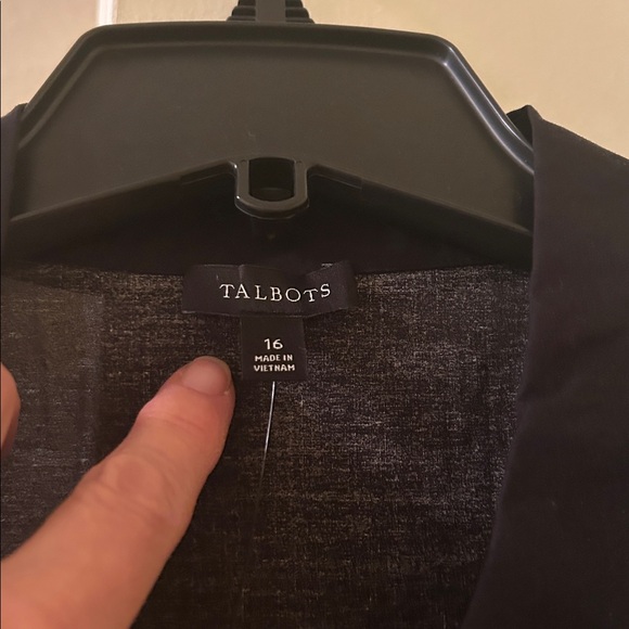 Talbots Black and Cream Floral Midi Dress - Picture 6 of 6